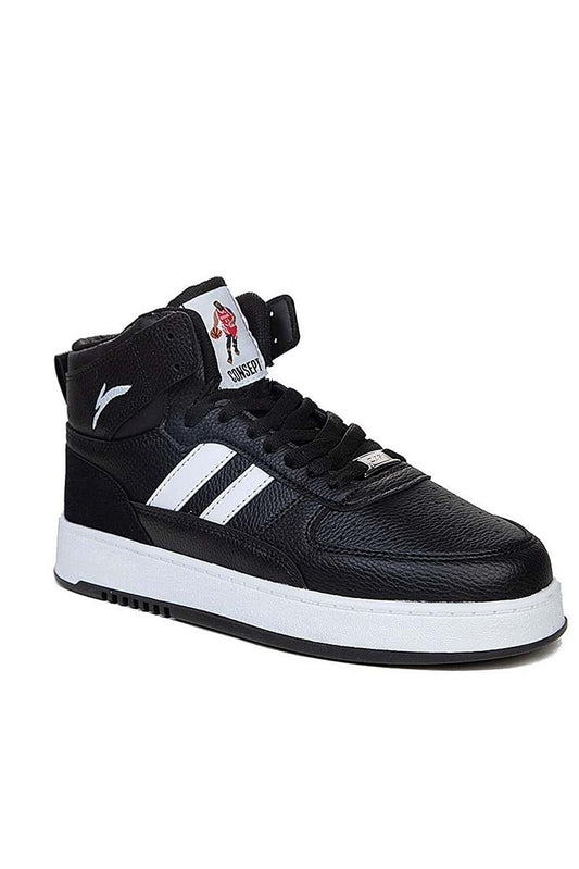 ÇİĞDEM CONSEPT SİYAH-BEYAZ BİLEK BOY SNEAKER - SİYAH BEYAZ