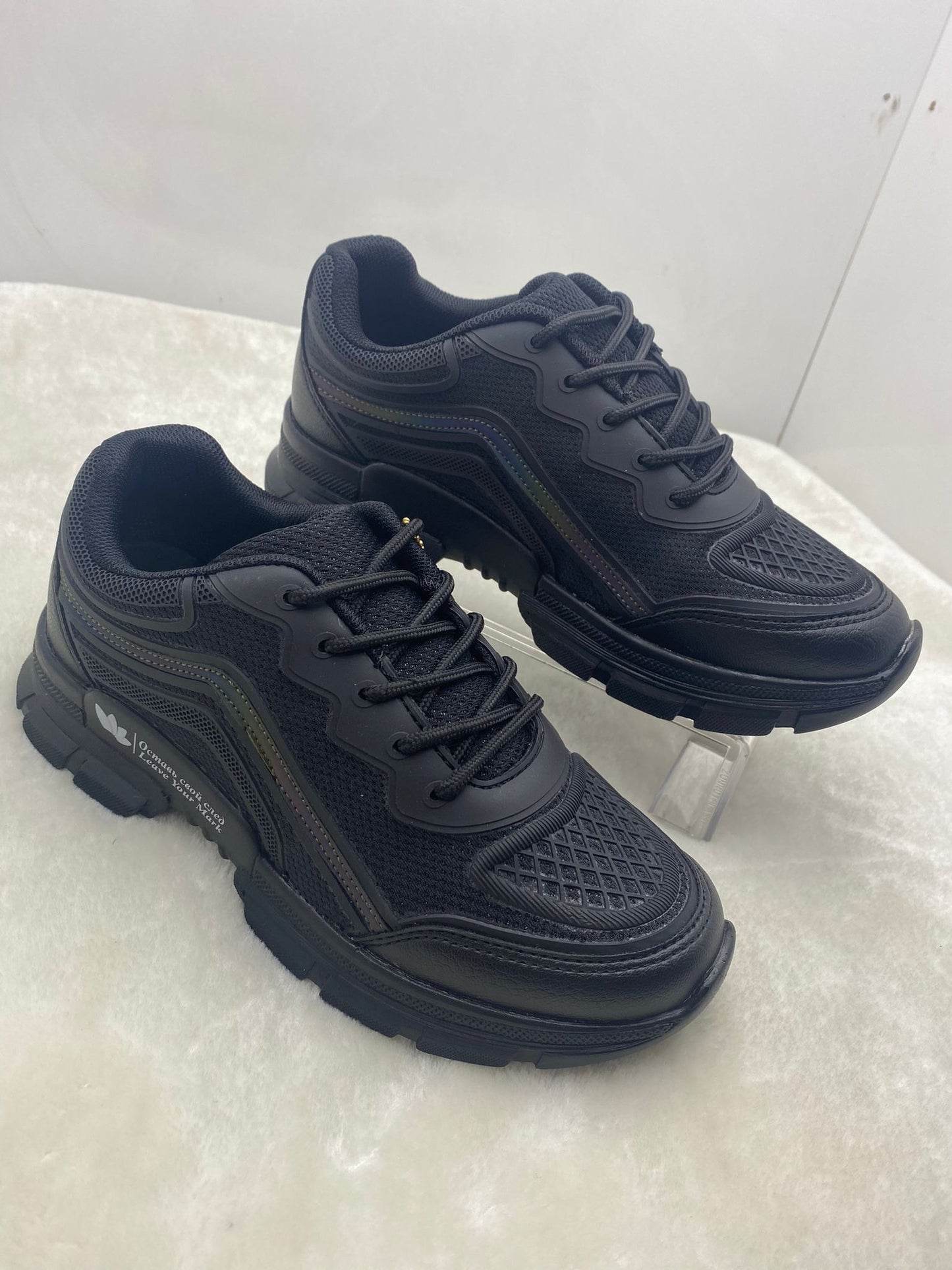 ÇİĞDEM S.SİYAH KADIN KALIN TABAN SNEAKERS - SİYAH