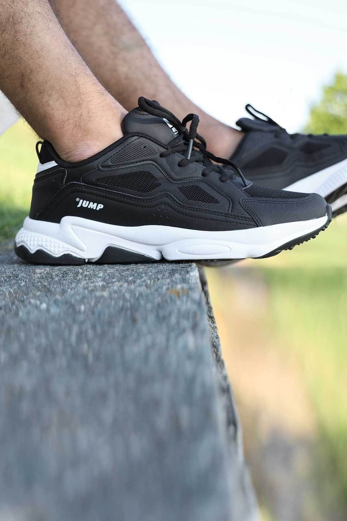 JUMP 24712 BLACK/WİTE ERKEK SPOR AYAKKABI - SİYAH BEYAZ