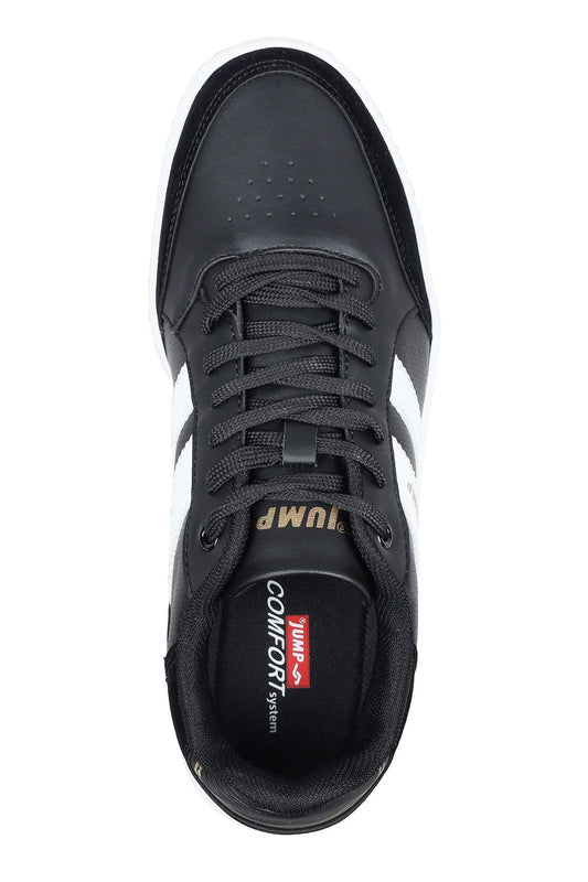 JUMP 28164 E-BLACK-WHITE-CAMEL ERKEK SPOR AYAKKABI - SİYAH-BEYAZ
