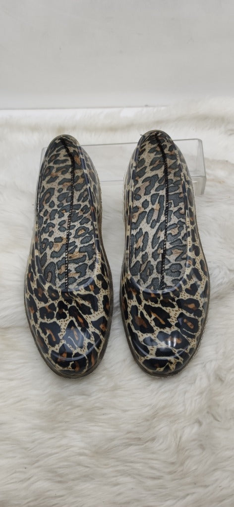 KADIN LEOPAR LASTİK AYAKKABI - LEOPAR
