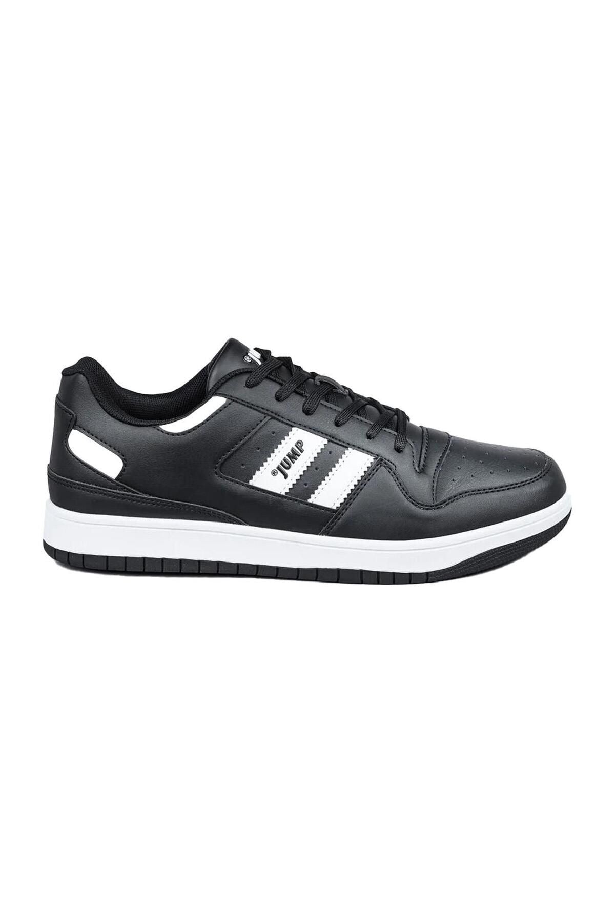 JUMP - 28505 SİYAH/BEYAZ ERKEK SNEAKER SPOR AYAKKABI - SİYAH BEYAZ