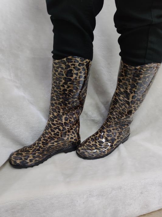 ULAŞ - UZUN BOY BAHÇE & LASTİK ÇİZME - LEOPAR-UZUN