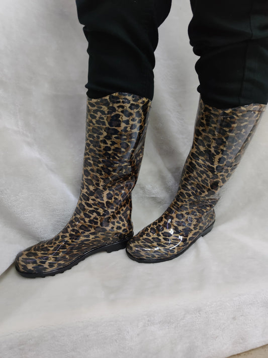 ULAŞ - UZUN BOY BAHÇE & LASTİK ÇİZME - LEOPAR-UZUN