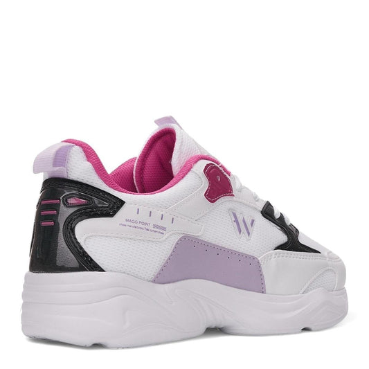 2860 M-P-KALIN TABAN HAVA ALABİLEN SPOR SNEAKER NAYAKKABI - BEYAZ-FUŞYA