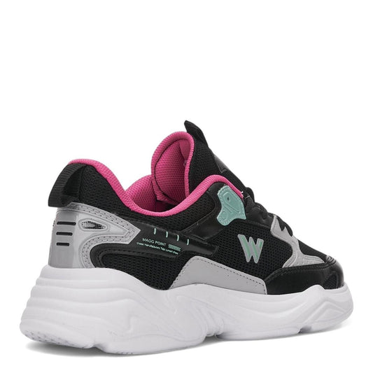 2860 M-P-KALIN TABAN HAVA ALABİLEN SPOR SNEAKER NAYAKKABI - SİYAH-YEŞİL-BEYAZ