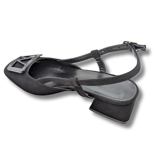 Distinction - Şık ve Rahat Kadın Arkası Açık Topuklu Babet - Distinction - SİYAH