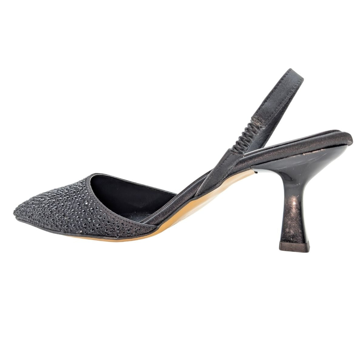 Brunhilde | Abiye Taşlı Topuklu Arkası Açık Stiletto - Brunhilde - SİYAH