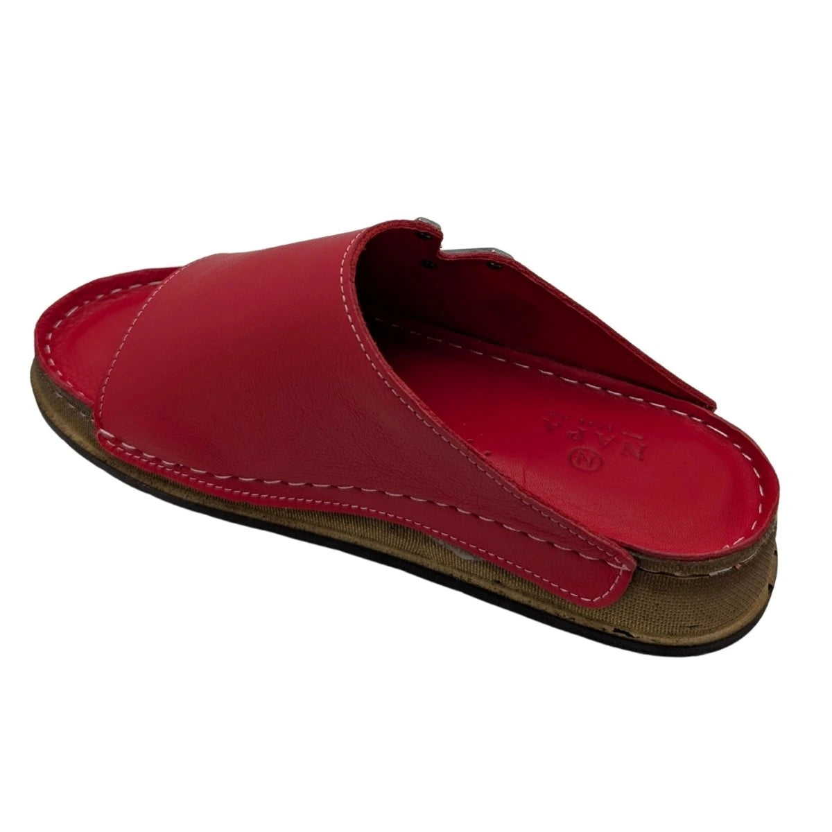 Napa - 308 | Kadın Hakiki Deri Yumuşak Terlik - KIRMIZI