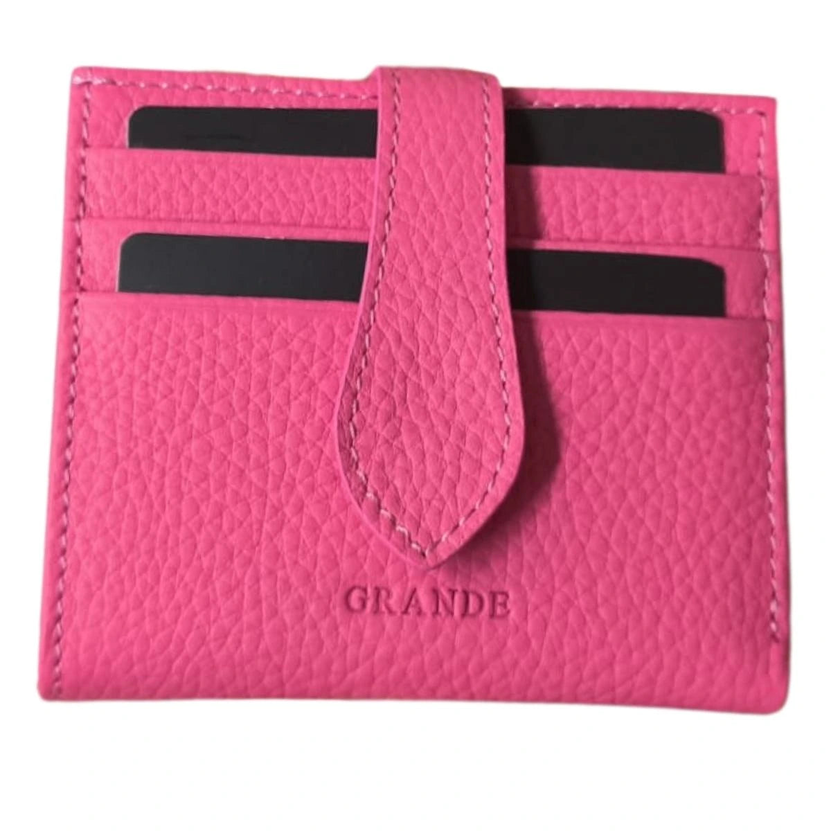 GRANDE - 800 | Hakiki Deri Unisex Cüzdan & Kartlık - FUŞYA