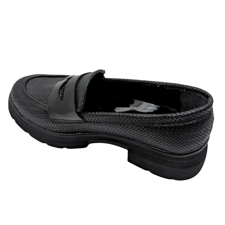 Lgoth | Kadın Topuklu Loafer Ayakkabı - SİYAH