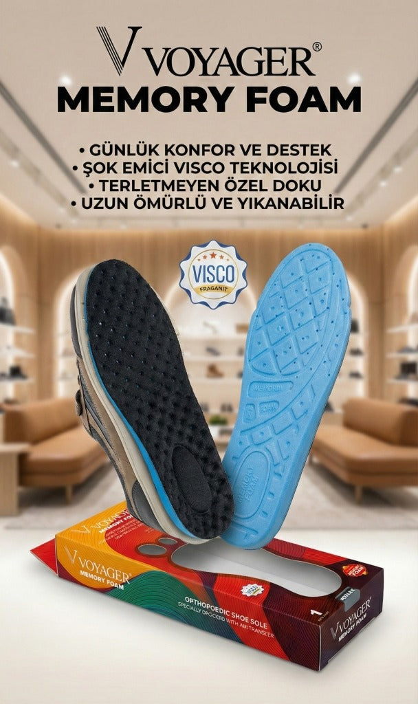 VOYAGER - Memory Foam | Rahat Ayakkabı Tabanlığı - SİYAH