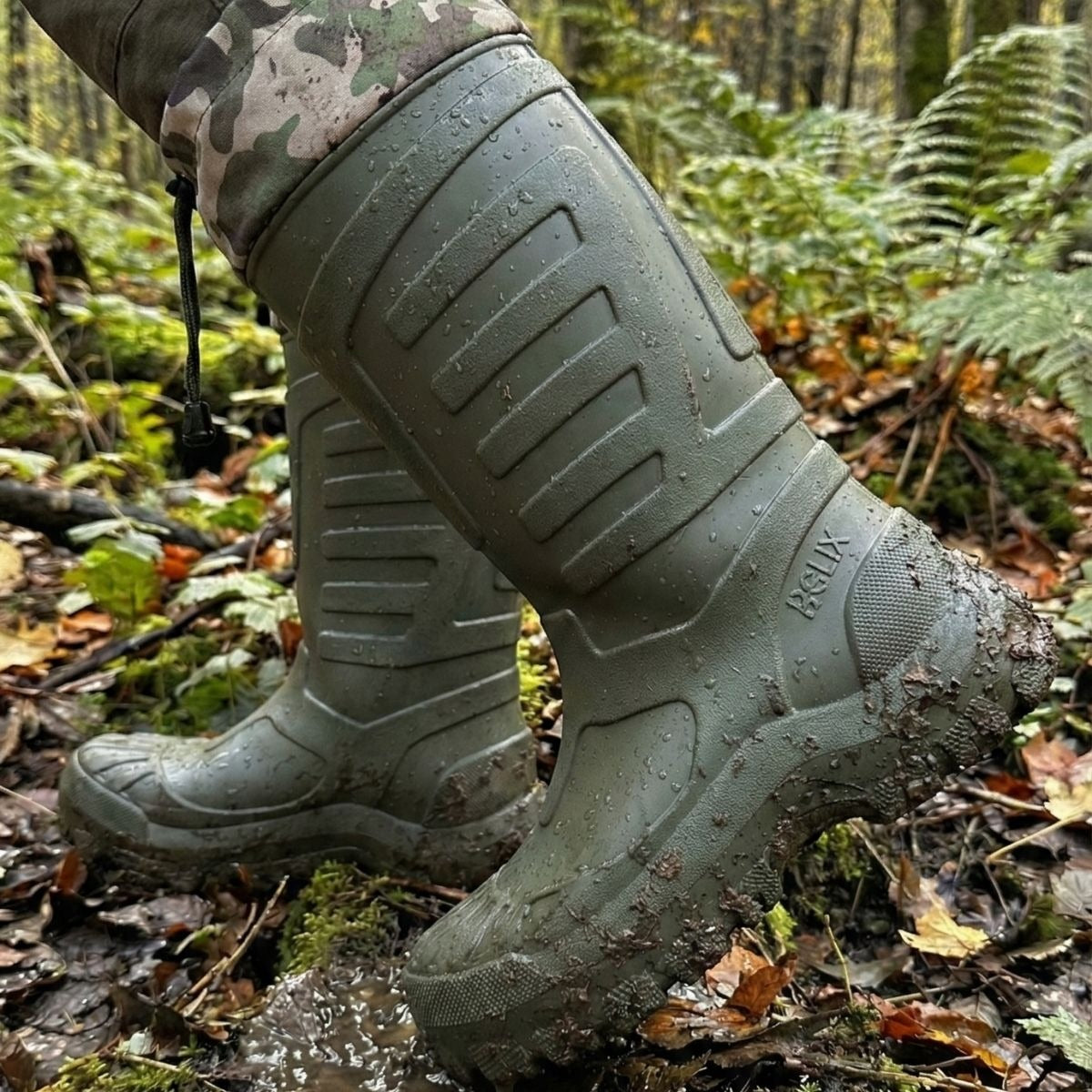 Serabien Termal Çoraplı Eva Kauçuk Avcı ve Outdoor Çizmesi - HAKİ YEŞİL