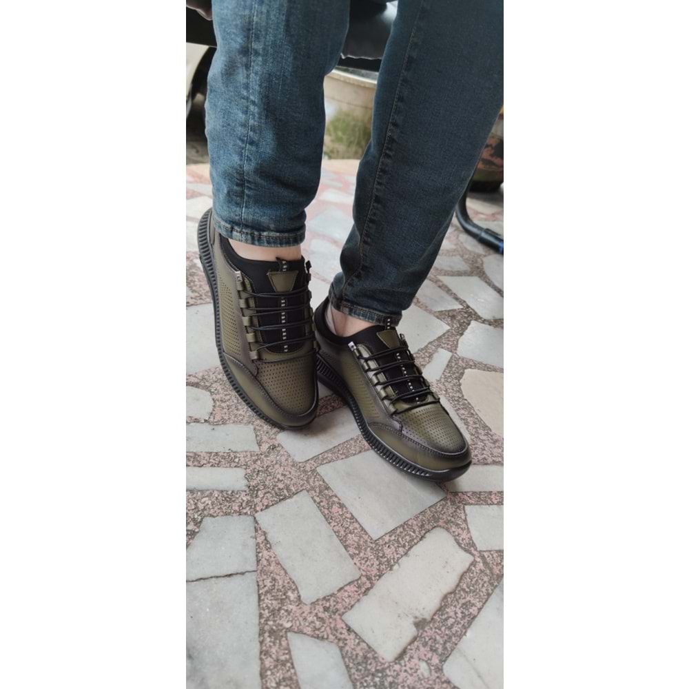 ÇİĞDEM AYALP HAKİ YEŞİL DERİ AYAKKABI - HAKİ YEŞİL - 42 - ST00206-HAKİ YEŞİL-42