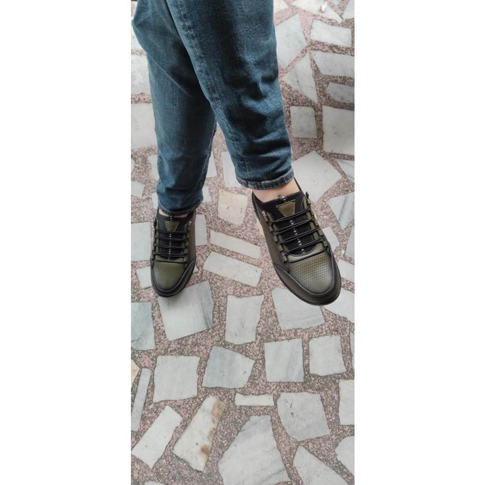 ÇİĞDEM AYALP HAKİ YEŞİL DERİ AYAKKABI - HAKİ YEŞİL - 42 - ST00206-HAKİ YEŞİL-42