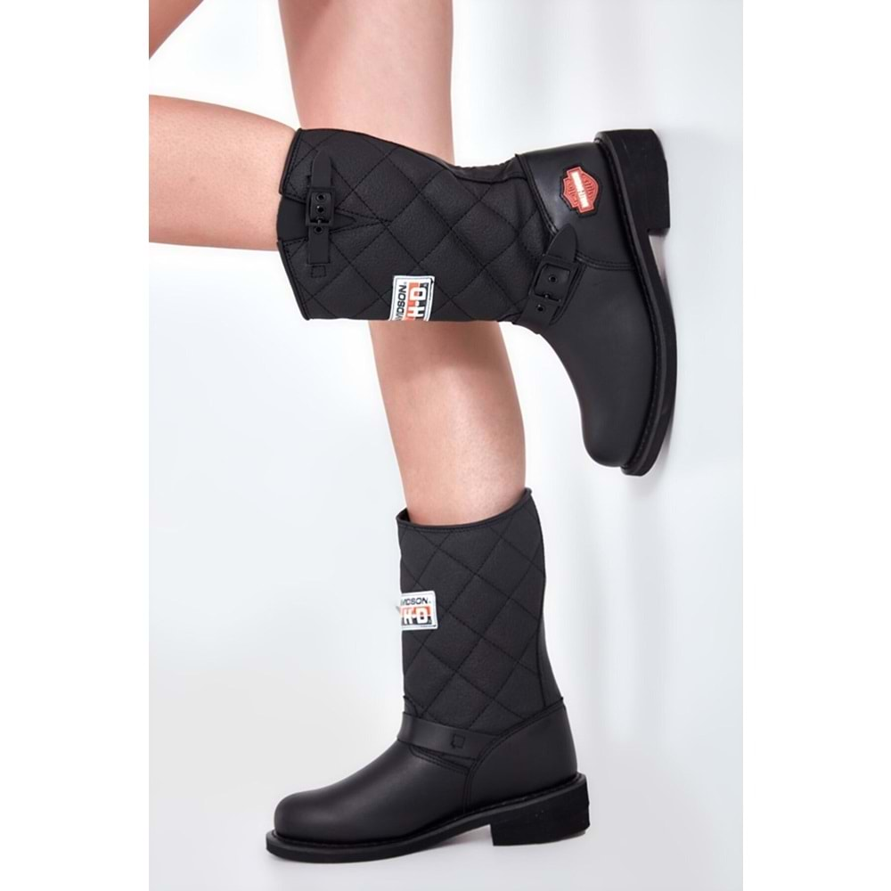 HARLEY DAVIDSON - LACONİA 644 BLACK DERİ KADIN BOT - BLACK - 38 - ST00443-BLACK-38