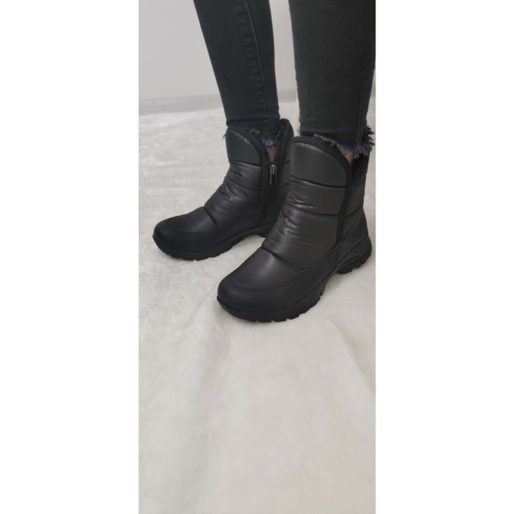 Çiğdem Kar Botu KAR 1 Unisex - SİYAH-KISA-FERMUARLI-ARMALI - 36