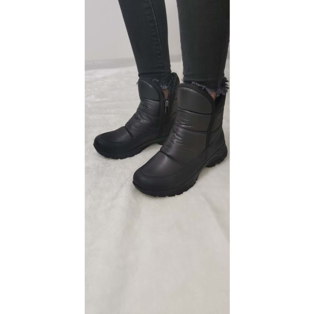 Çiğdem Kar Botu KAR 1 Unisex - SİYAH-KISA-FERMUARLI-ARMALI- 44