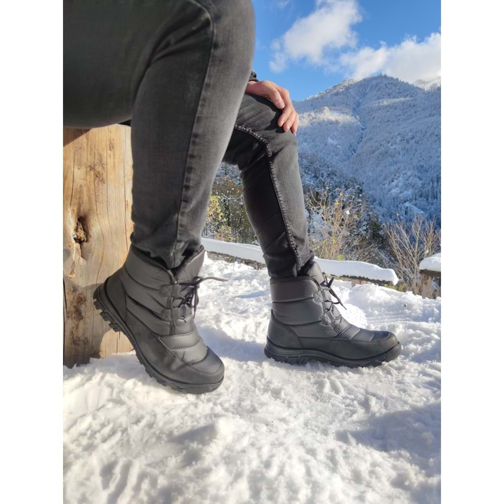 Çiğdem Kar Botu KAR 2D Unisex - SİYAH-KISABAĞLI-ARMALI- 40