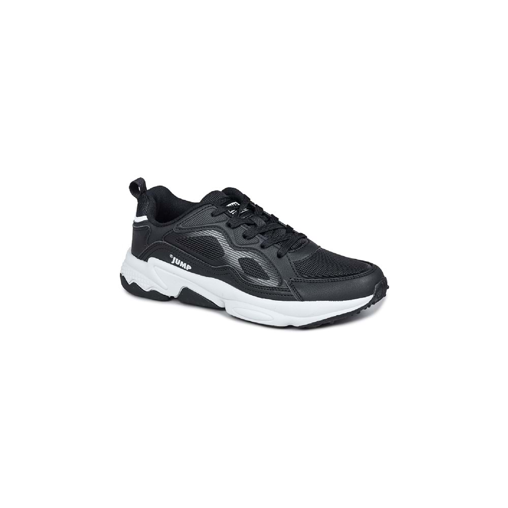 JUMP 24712 BLACK/WİTE ERKEK SPOR AYAKKABI - SİYAH BEYAZ - 41 - ST02012-SİYAH BEYAZ-41