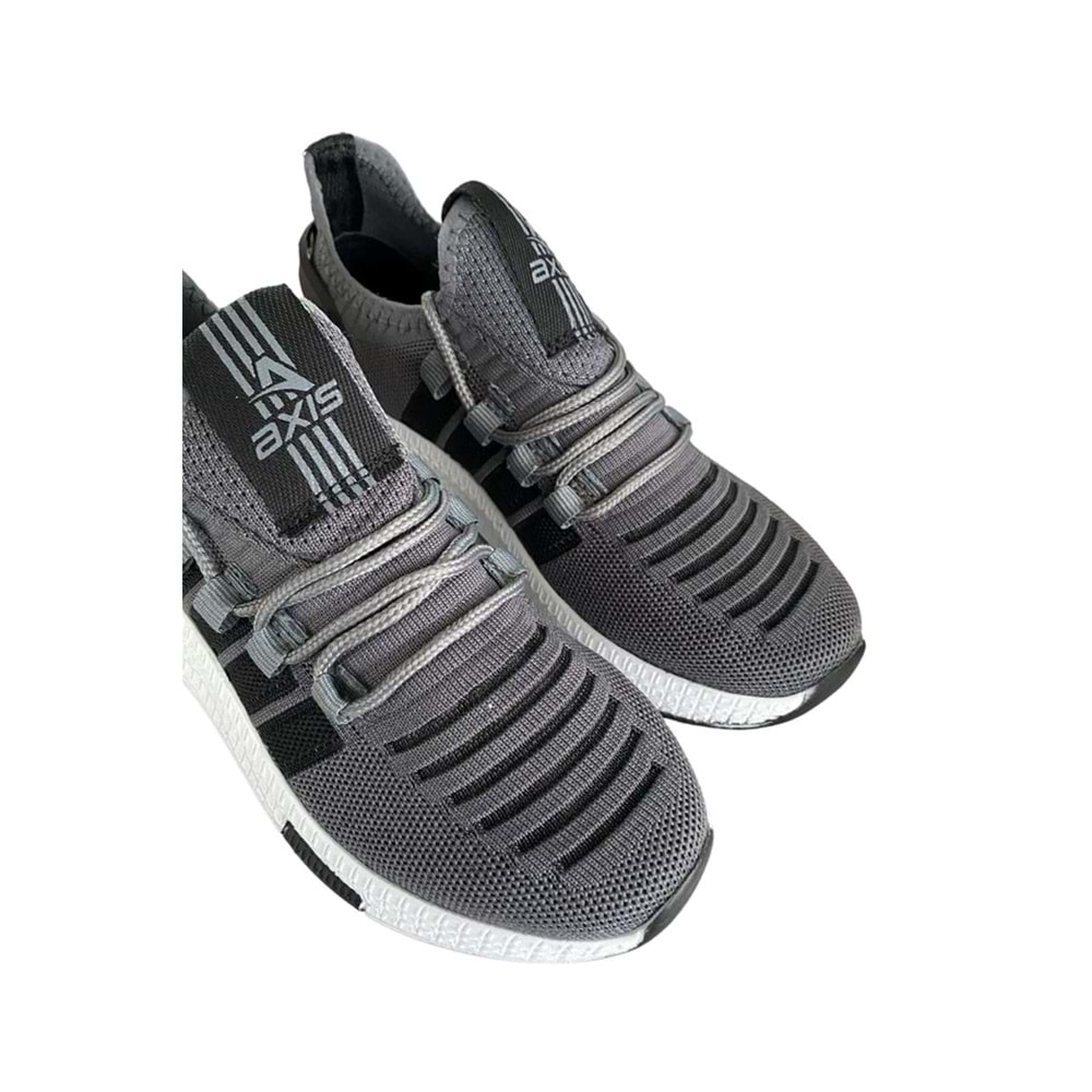 ÇİĞDEM ÇOK RAHAT SÜS BAĞLI FİLELİ SNEAKER AYAKKABI(AXS) - füme-beyaz-siyah - 37