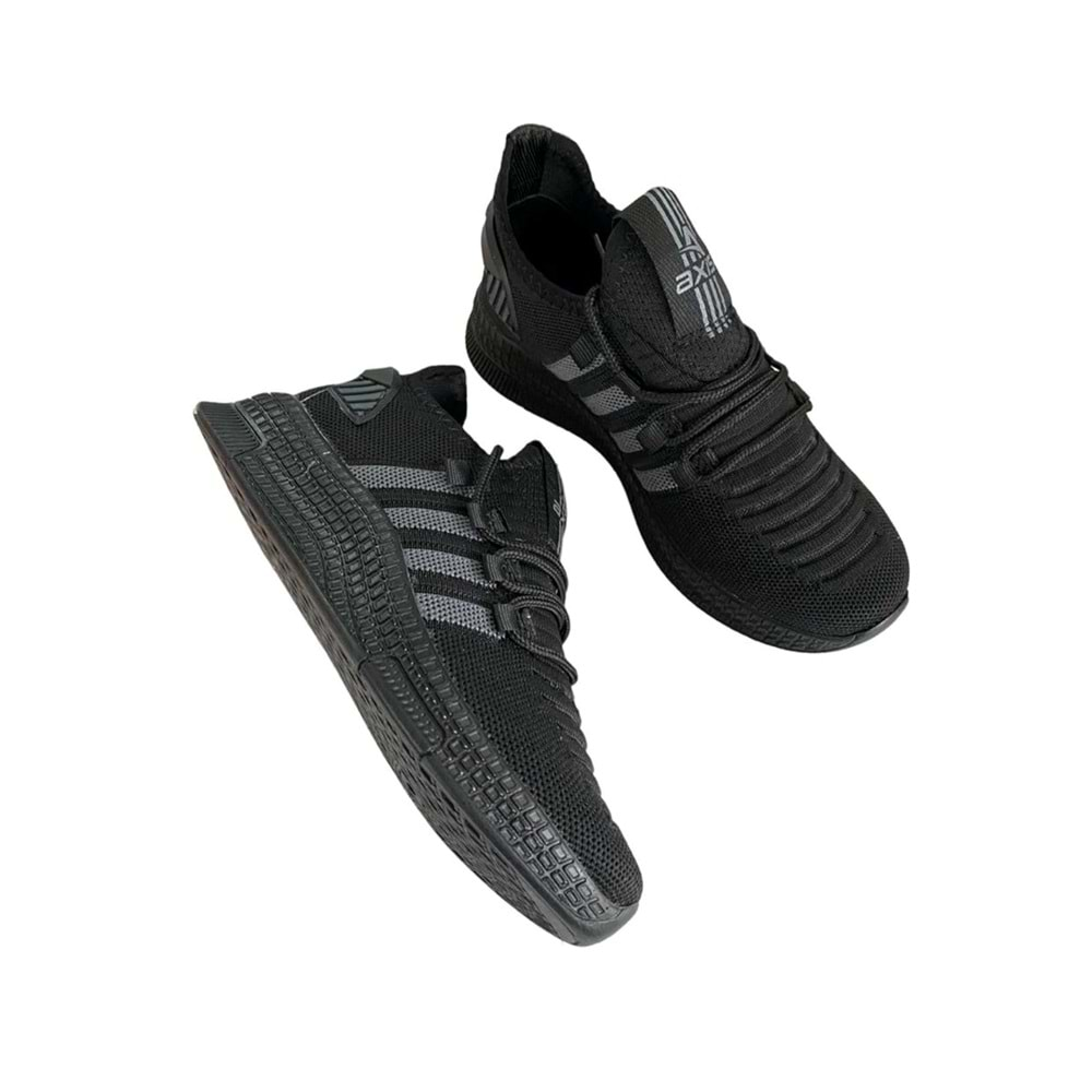 ÇİĞDEM ÇOK RAHAT SÜS BAĞLI FİLELİ SNEAKER AYAKKABI(AXS) - SİYAH-GRİ - 40