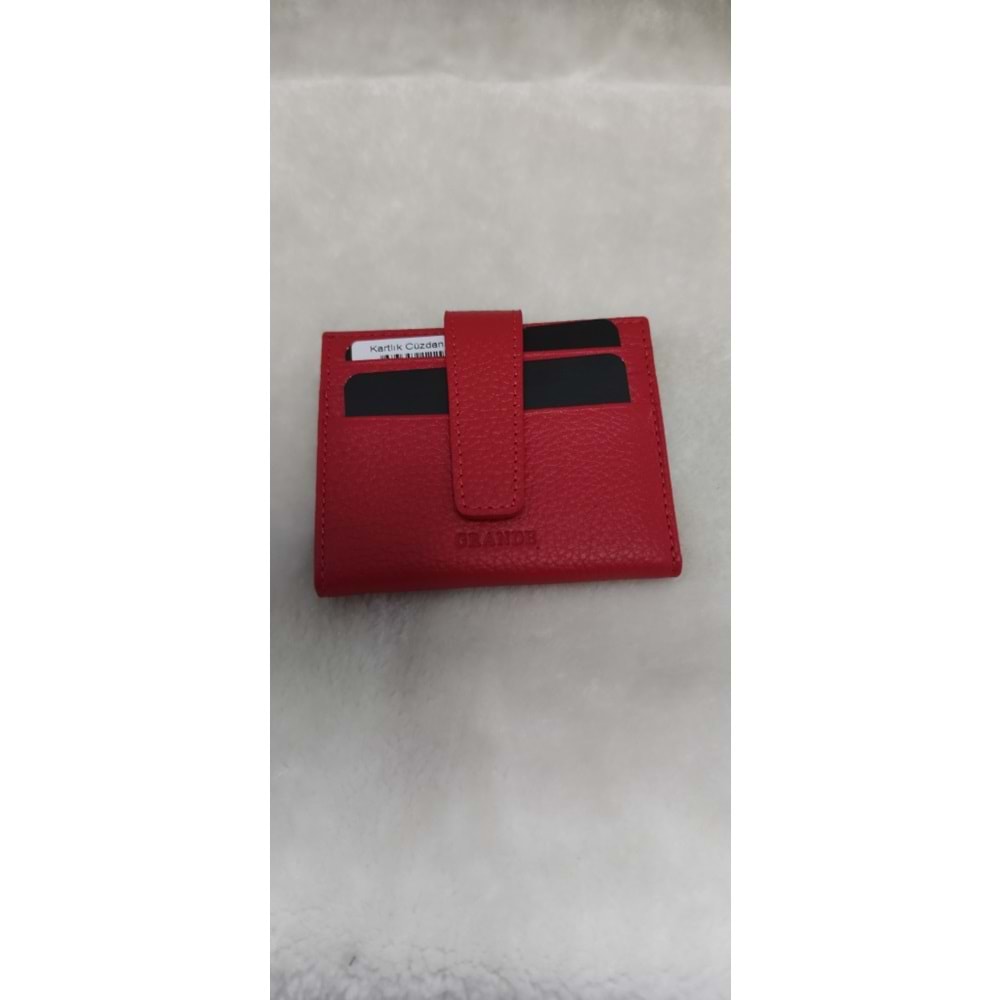 GRANDE - 718 Unisex CÜZDAN & KARTLIK - KIRMIZI - STANDART - ST02747-14042