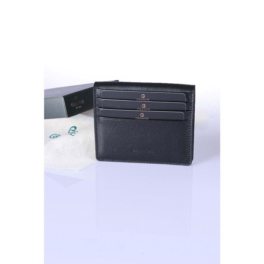 GRANDE - 762 ERKEK DERİ CÜZDAN - SİYAH - STANDART - ST02753-14062