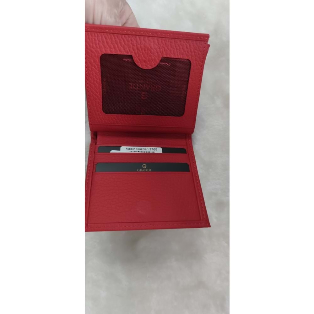 GRANDE - 2765 - GERÇEK DERİ KADIN CÜZDAN - KIRMIZI - STANDART - ST02782-14176