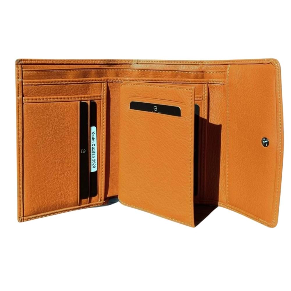GRANDE - 2620 - GERÇEK DERİ KADIN CÜZDAN - CAMEL - STANDART