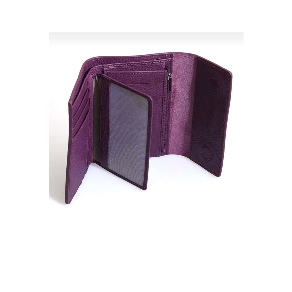 GRANDE - 2784 - GERÇEK DERİ KADIN CÜZDAN - MÜRDÜM - STANDART - ST02787-14198