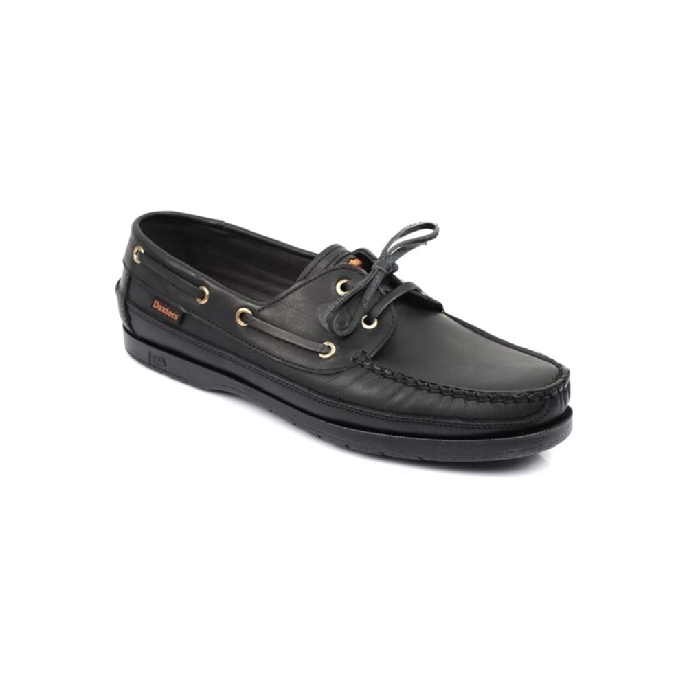HAKİKİ DERİ ERKEK CASUAL LOAFER AYAKKABI - SİYAH - 41