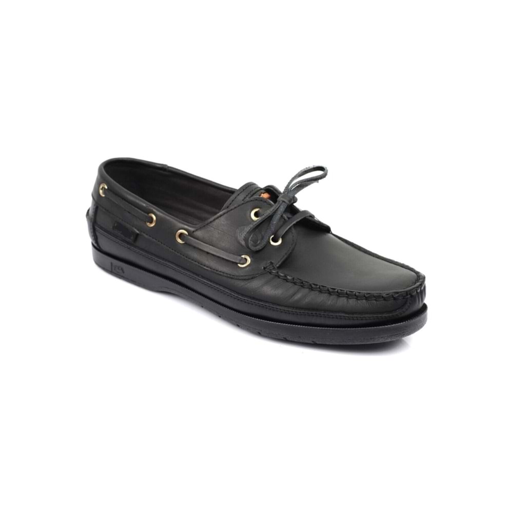 HAKİKİ DERİ ERKEK CASUAL LOAFER AYAKKABI - SİYAH - 41