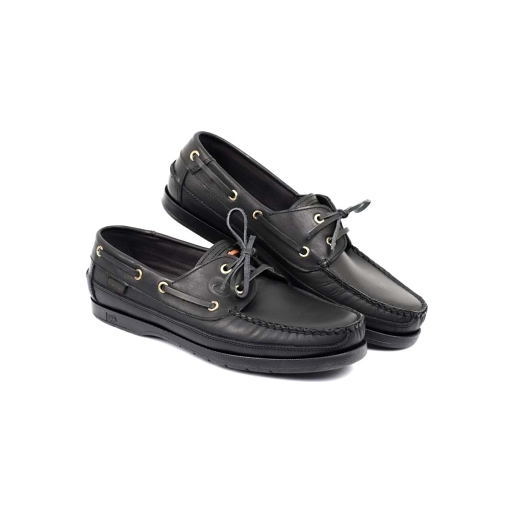HAKİKİ DERİ ERKEK CASUAL LOAFER AYAKKABI - SİYAH - 41