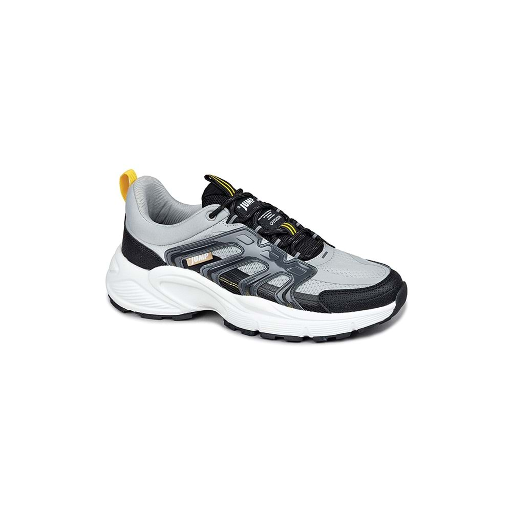 JUMP 29728 ERKEK FİLELİ GÜNLÜK SNEAKER SPOR AYAKKABI - SİYAH-GRİ - 40