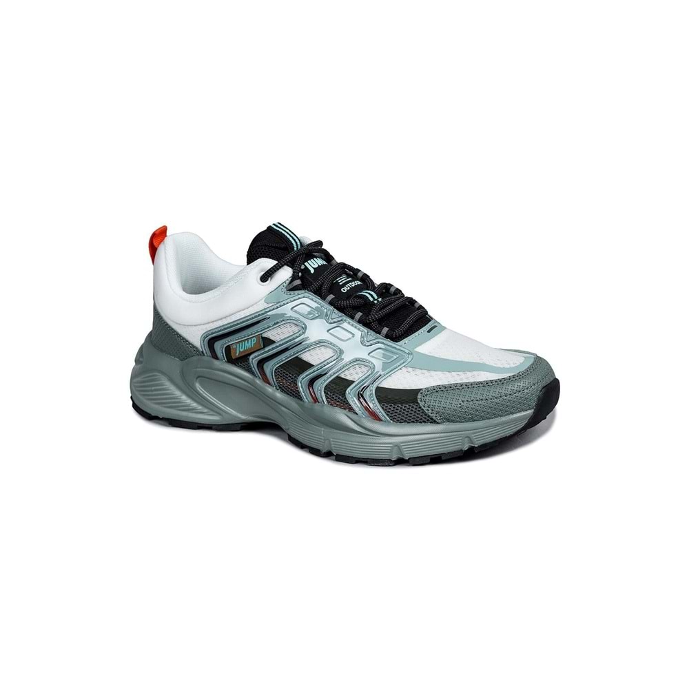 JUMP 29728 ERKEK FİLELİ GÜNLÜK SNEAKER SPOR AYAKKABI - YEŞİL-BEYAZ-TURUNCU - 40