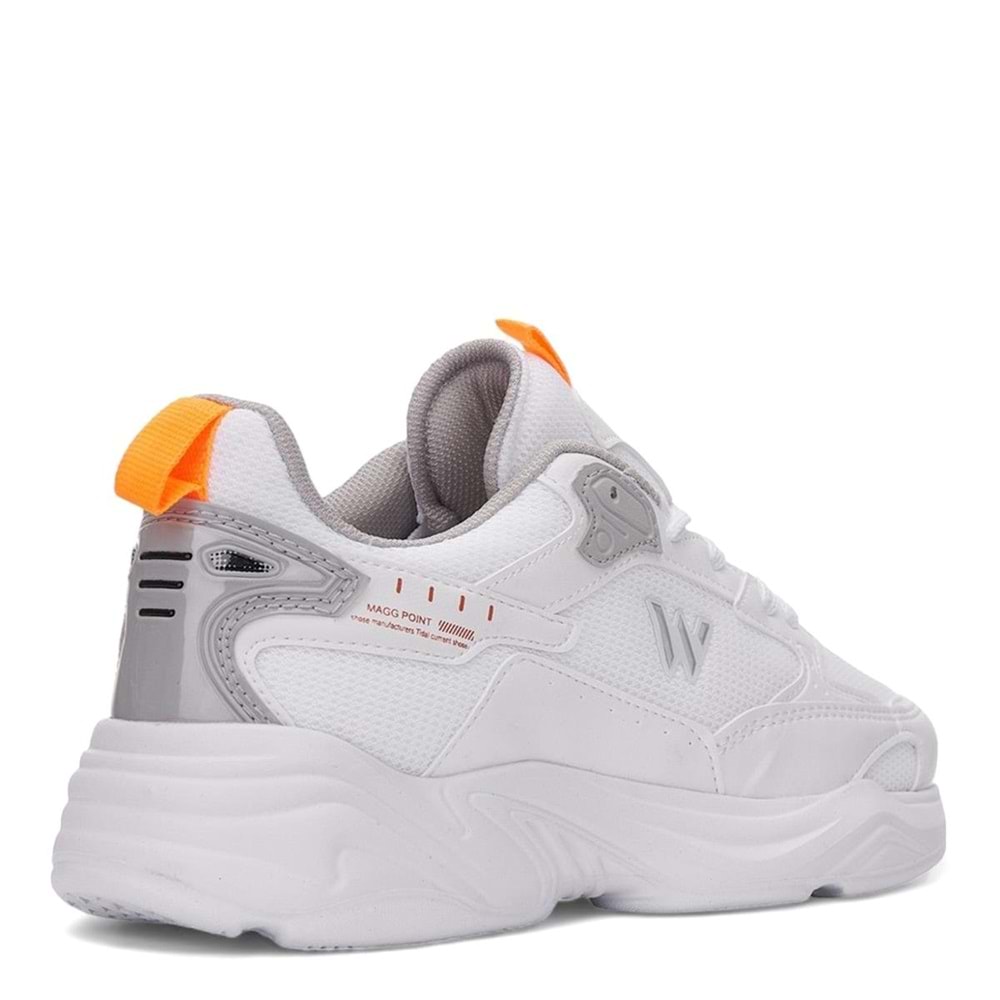 2860 M-P-KALIN TABAN HAVA ALABİLEN SPOR SNEAKER NAYAKKABI - BEYAZ-GRİ - 37