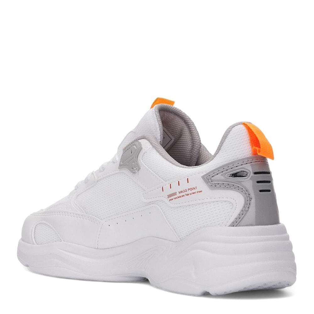 2860 M-P-KALIN TABAN HAVA ALABİLEN SPOR SNEAKER NAYAKKABI - BEYAZ-GRİ - 37