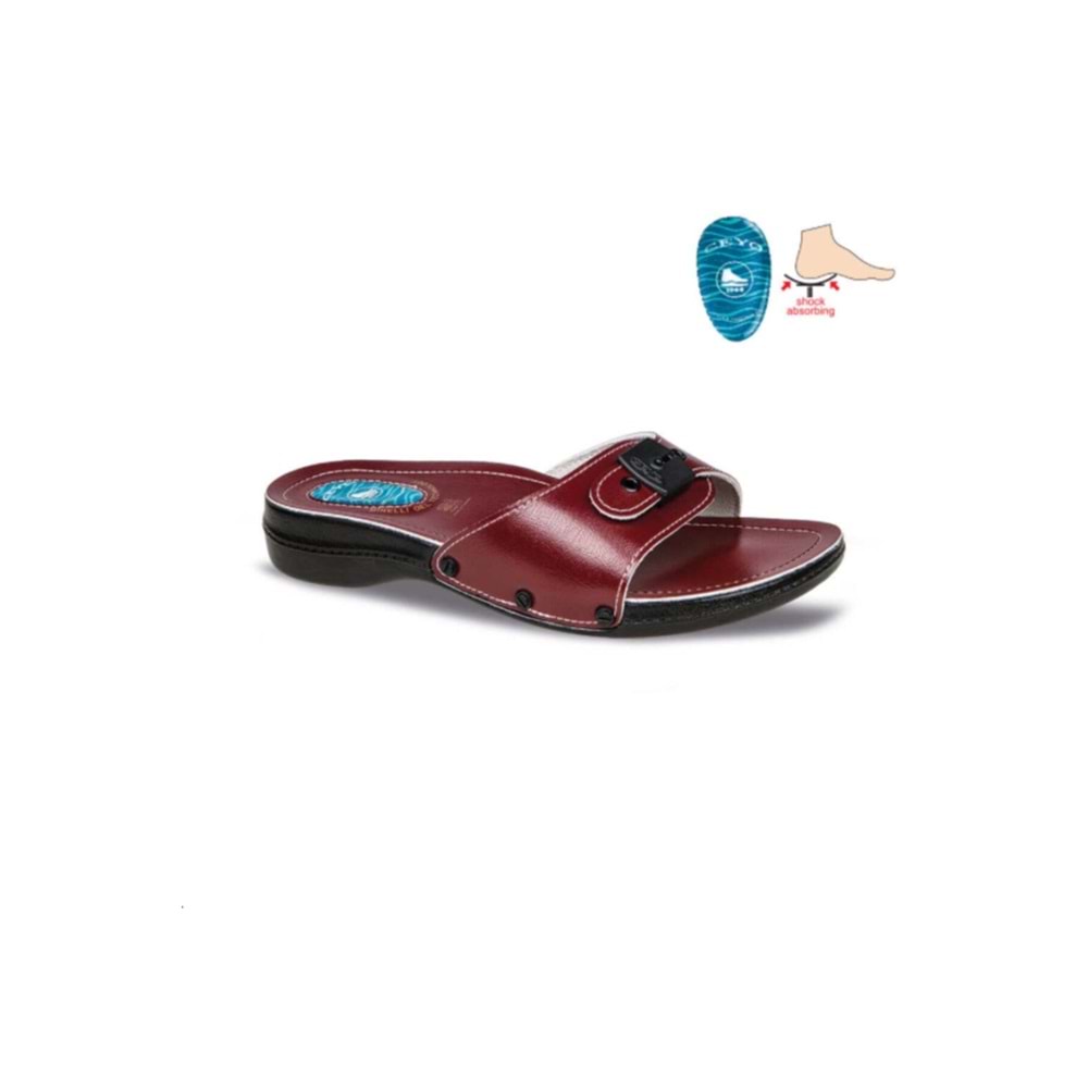 CEYO 6500-1 JEL TABANLI ORTOPEDİK TERLİK - 6500-1 - BORDO - 35