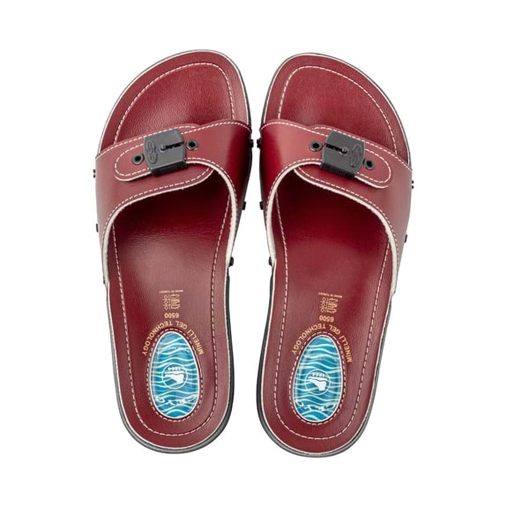 CEYO 6500-1 JEL TABANLI ORTOPEDİK TERLİK - 6500-1 - BORDO - 35