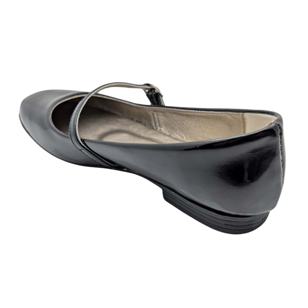 Çiğdem Kundura FlintTide Suni Rugan Kadın Babet - FlintTide - SİYAH - 40