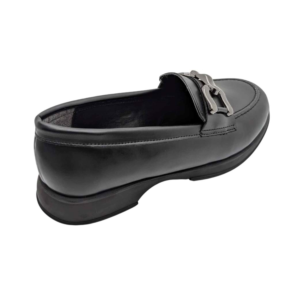Çiğdem Kundura MiraViva Kadın Suni Deri Loafer Ayakkabı - MiraViva - SİYAH - 37