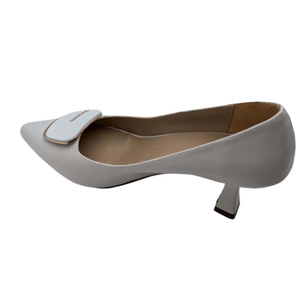 Çiğdem Kundura Veloura Stride Kadın Suni Deri Stiletto - Veloura Stride - BEYAZ - 36