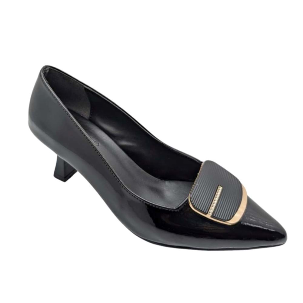 Çiğdem Kundura Veloura Stride Kadın Suni Deri Stiletto - Veloura Stride - SİYAH - 36