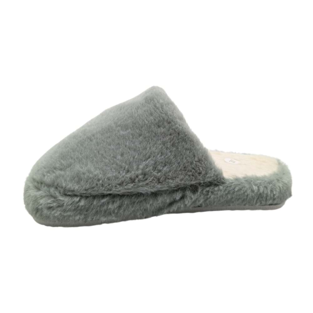 Çiğdem Kundura CloudStep Kadın Peluş Ev Terliği - YEŞİL - 37