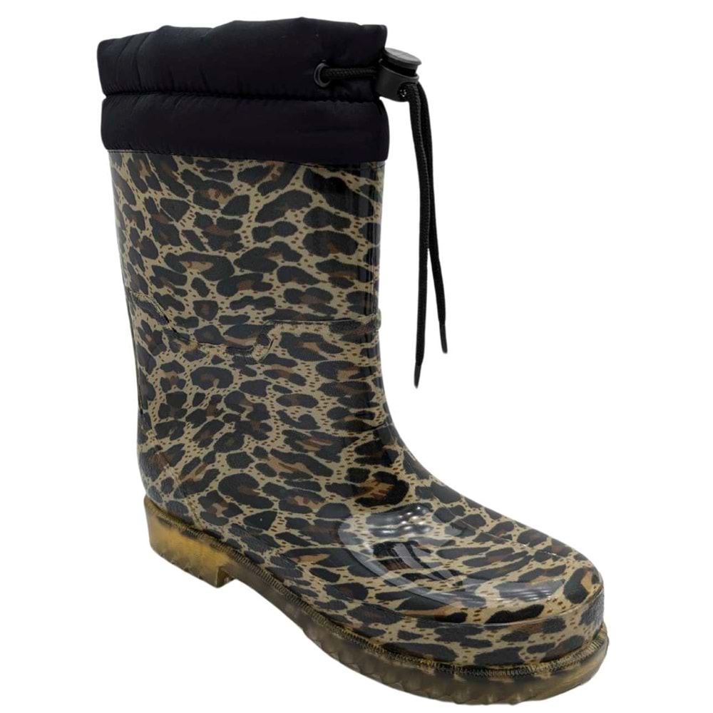 AquaBella Su Geçirmez Kadın Yağmur Çizmesi - AquaBella - LEOPAR - 36
