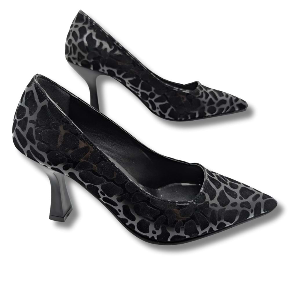 Stralende Kadın Leopar Desenli Stiletto - Stralende - SİYAH - 37
