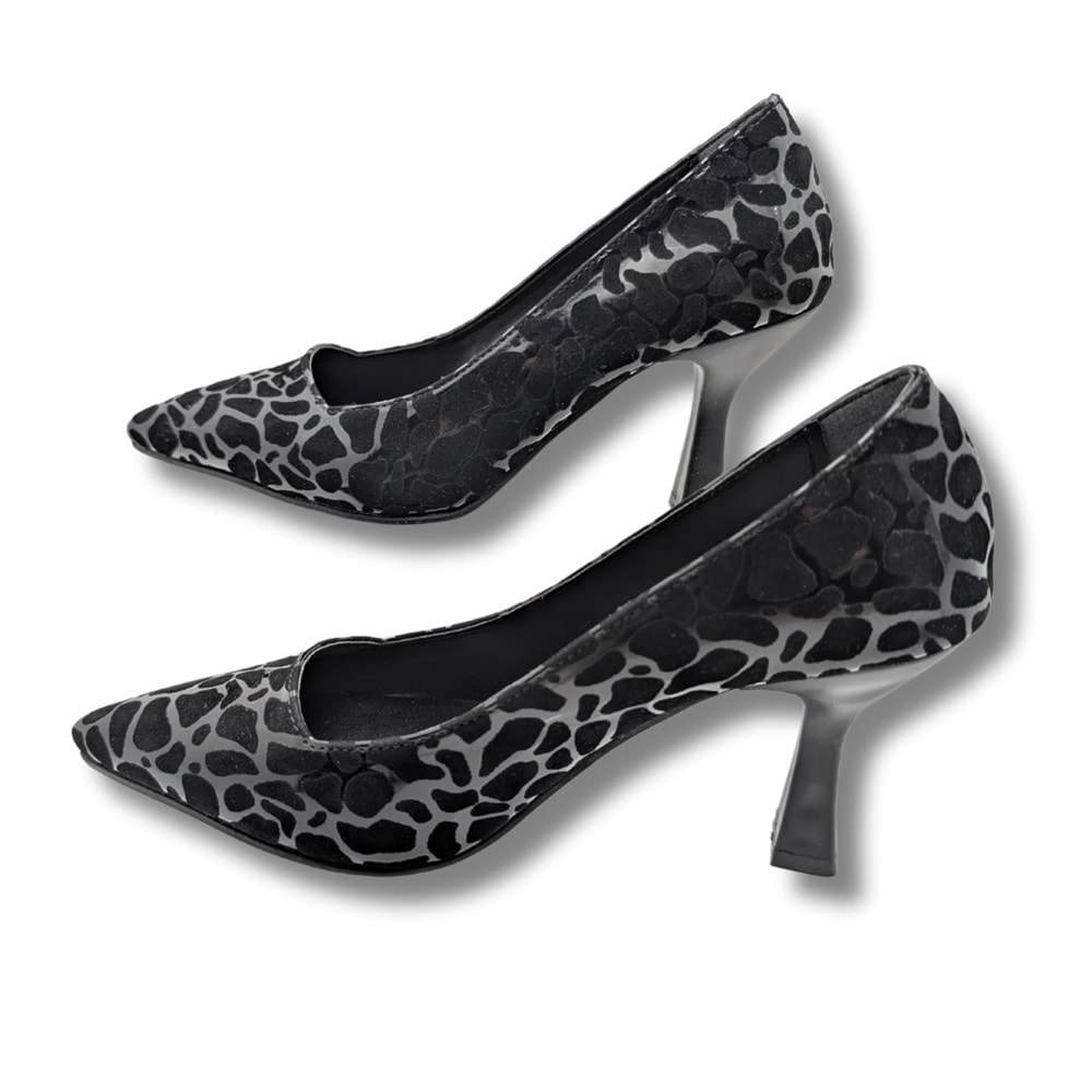 Stralende Kadın Leopar Desenli Stiletto - Stralende - SİYAH - 37