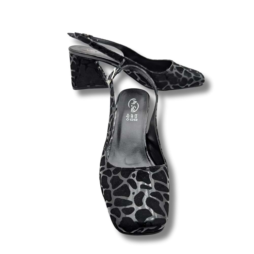 Schoonheid Kadın Arkası Açık Klasik Topuklu Ayakkabı - Schoonheid - LEOPAR - 36