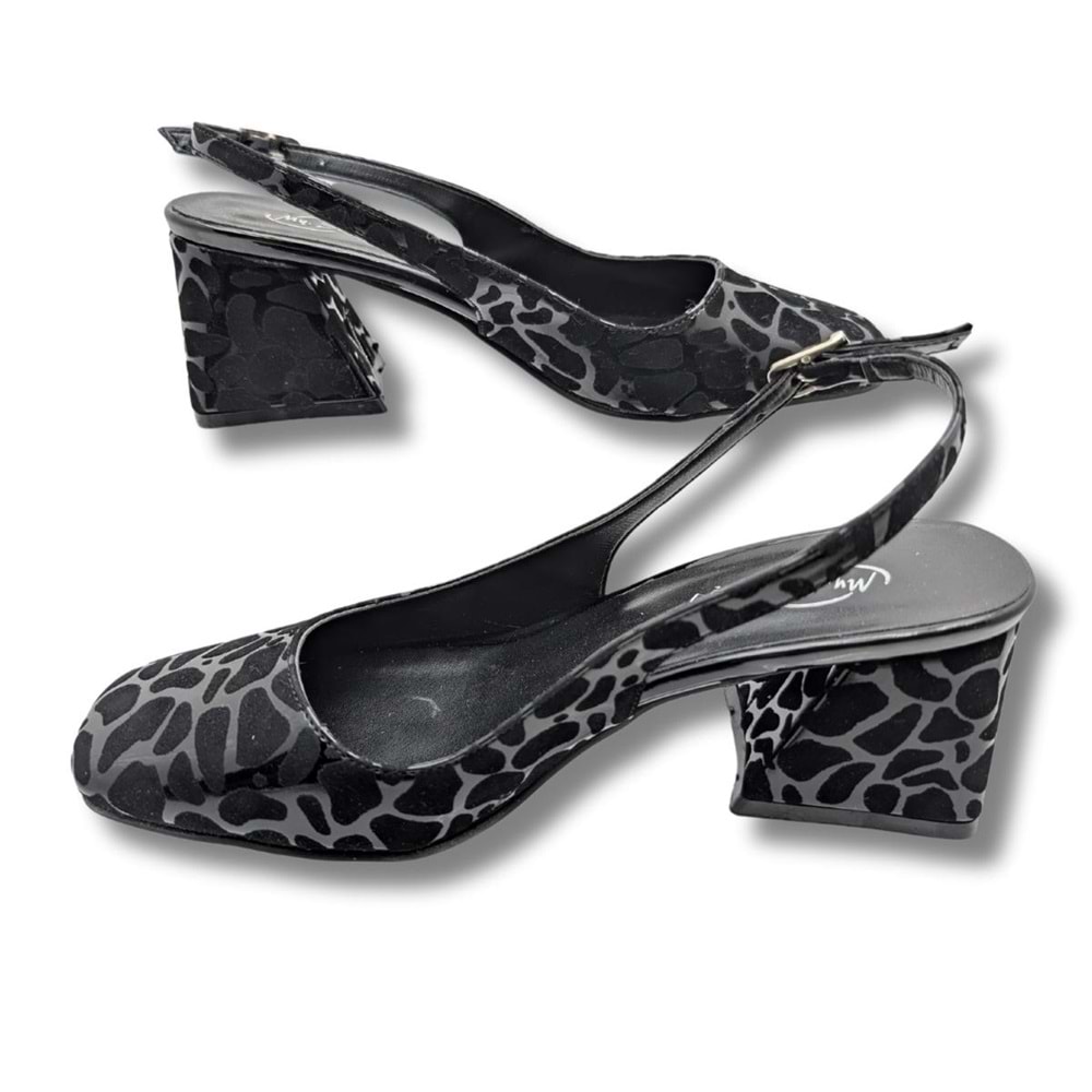 Schoonheid Kadın Arkası Açık Klasik Topuklu Ayakkabı - Schoonheid - LEOPAR - 36